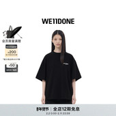 T恤 复古波浪LOGO休闲宽松短袖 明星同款 WE11DONE中性男女同款