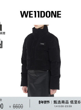 WE11DONE女士灯芯绒修身休闲羽绒夹克