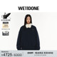 WE11DONE25早秋女士人造毛哈灵顿夹克休闲小logo外套简约
