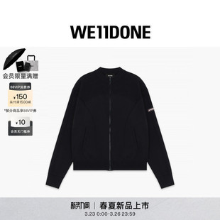 新品 休闲简约时尚 男女同款 针织拉链开衫 机车风格 WE11DONE26夏季