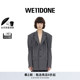 深灰色抽褶羊毛西装 经典 WE11DONE男士 外套 明星同款