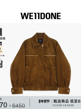 WE11DONE25秋冬女士灯芯绒哈灵顿夹克休闲日常时尚复古风