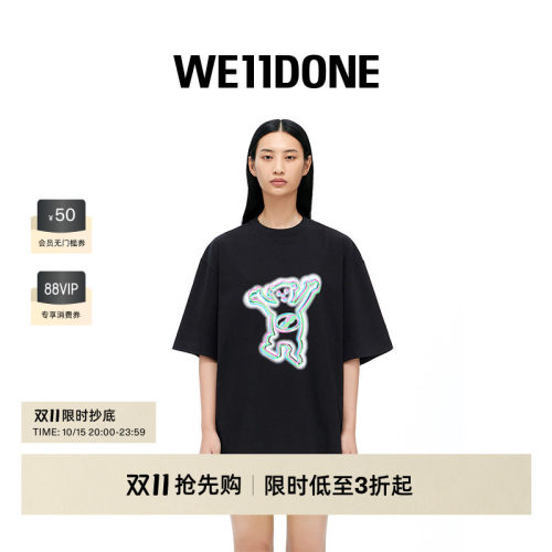 中性短袖WE11DONE印花