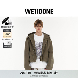 WE11DONE25秋冬男士折叠连帽夹克休闲风简约日常时尚