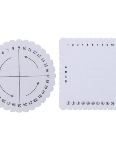 新品High Quality 2Pcs Round Square Kumihimo Beading Cd Disc/