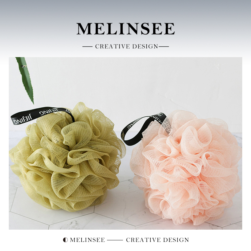 Melinsee沐浴球高档搓澡起泡素色
