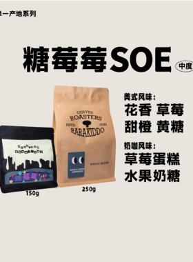 绝对小孩 糖莓莓SOE埃塞日晒中烘意式手冲美式奶咖咖啡豆