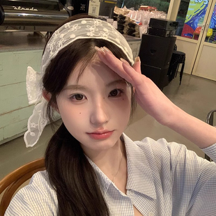 法式网纱蝴蝶结蕾丝宽边发带发箍女田园风夏季飘带头饰高级感发饰