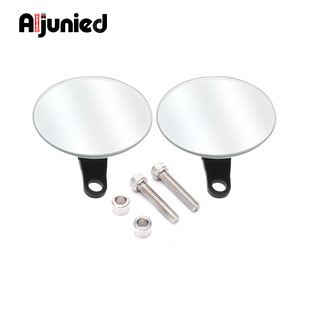 适用雅马哈T700 MT-09 MT07改装摩托车迷你小圆镜车把装饰手把镜