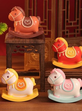 2026新年礼物生肖马树脂小摆件本命年吉祥物伴手礼工位招财装饰品