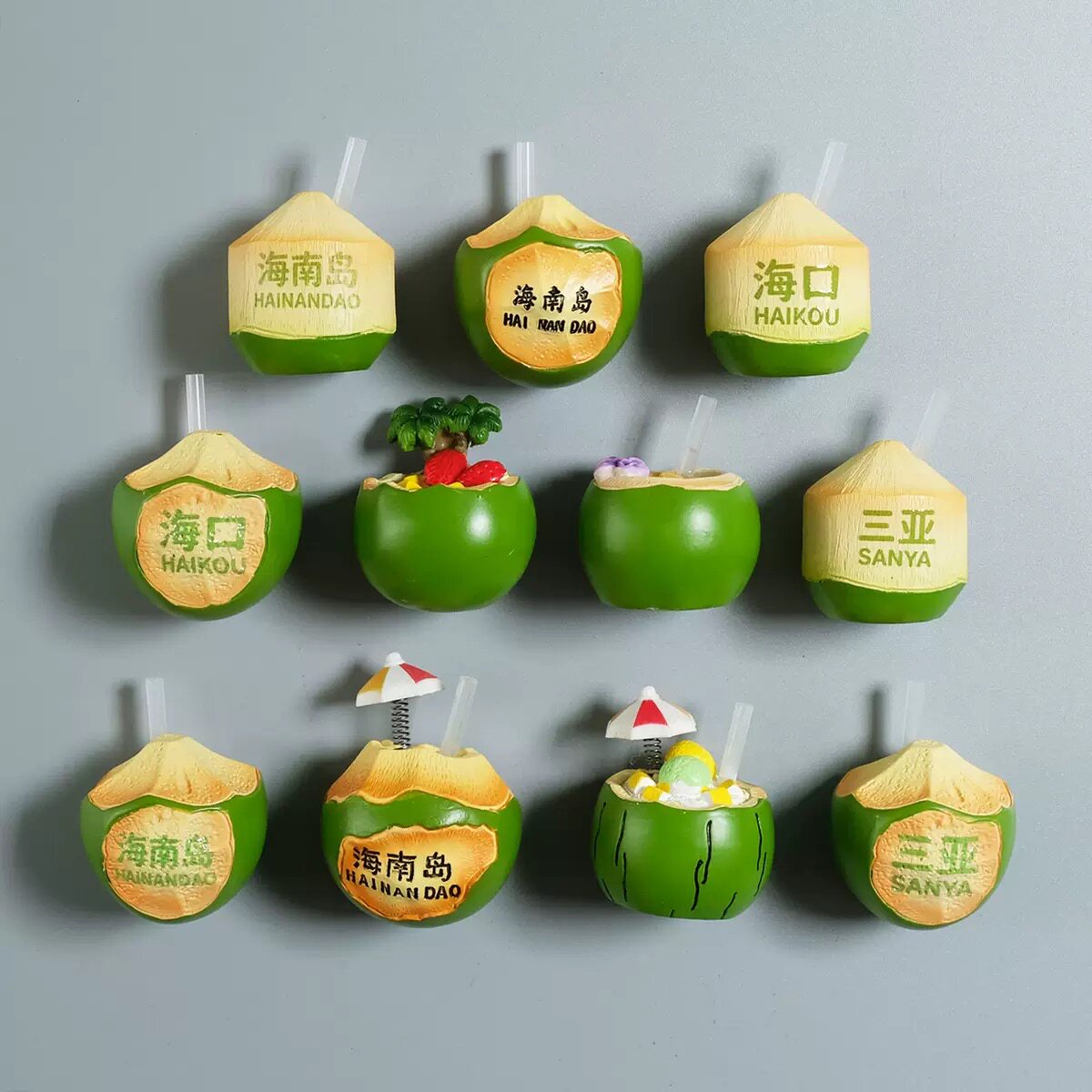 【海南三亚仿真椰子冰箱贴】创意磁吸家居装饰旅游文创伴手礼物