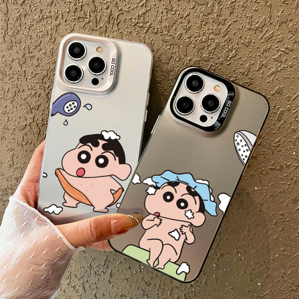 Bath Crayon Shin-Chan Apple 16Promax Cartoon 15Plus Cute 14Pro Phone Case Suitable for Huawei Honor Oppo Xiaomi Redmi Vio Oneplus iPhone 13 Anti-Drop 12 Protective Cover