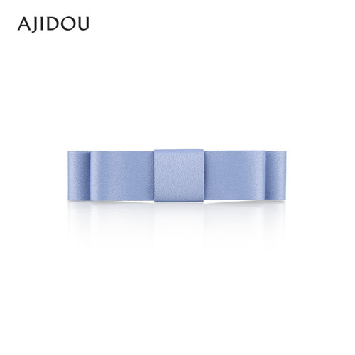 阿吉豆AJIDOU发夹女款小众轻奢设计感蓝色蕾丝发饰包系列横夹