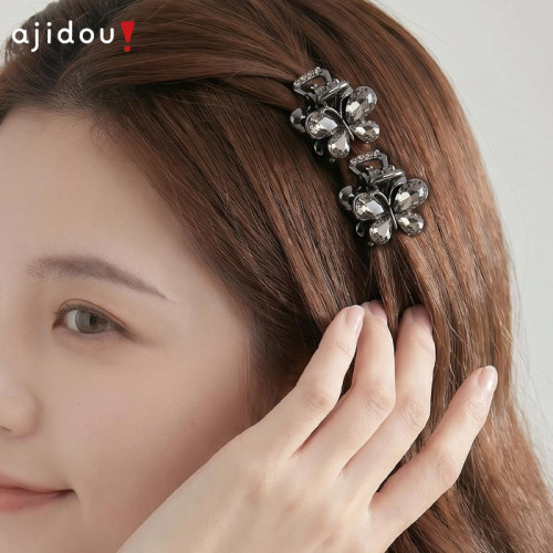 阿吉豆AJIDOU发夹可爱水晶小抓夹前额刘海鸭嘴夹侧边发夹子发饰品