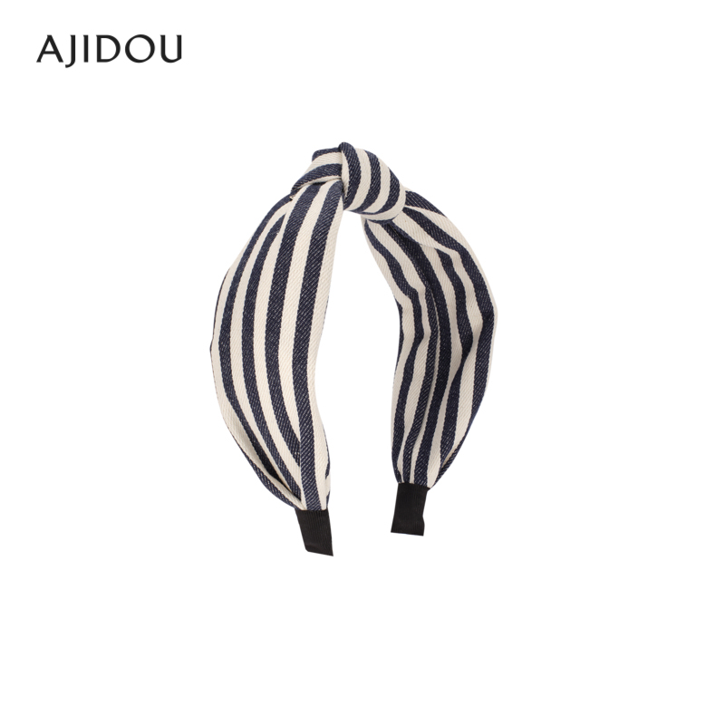 阿吉豆AJIDOU发箍女高颅顶时尚条纹不伤头发洗脸专柜同款头箍发饰
