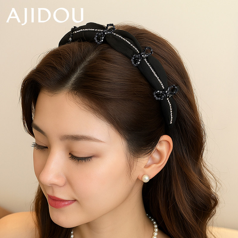 阿吉豆AJIDOU发饰女款头箍带齿防滑高颅顶发箍轻奢发卡高级感发饰