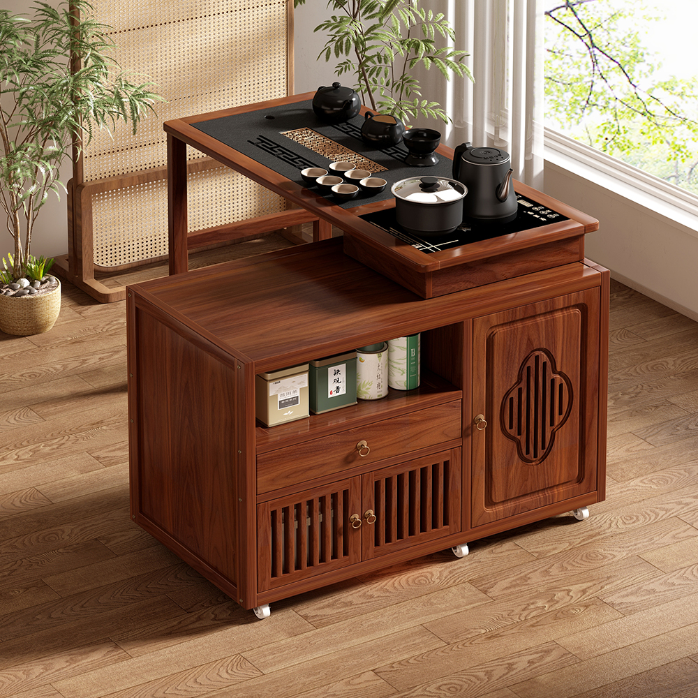 移动茶桌客厅家用茶具小茶台烧水壶一体非实木阳台茶边几茶柜茶车