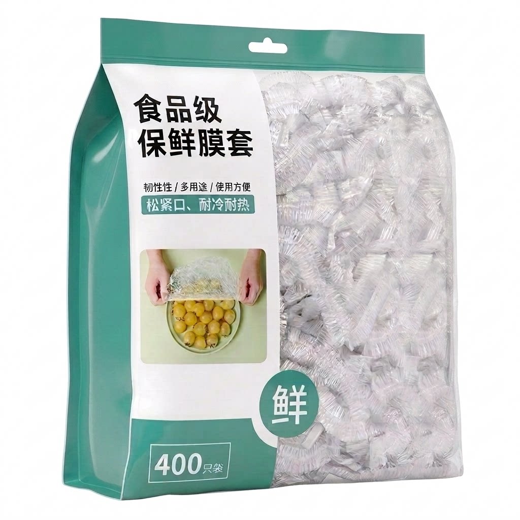 食品级保鲜膜套罩一次性保鲜袋带松紧家用剩菜保险套碗盘保鲜膜