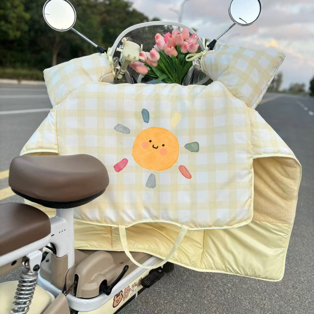 冬季电动车特厚加绒保暖