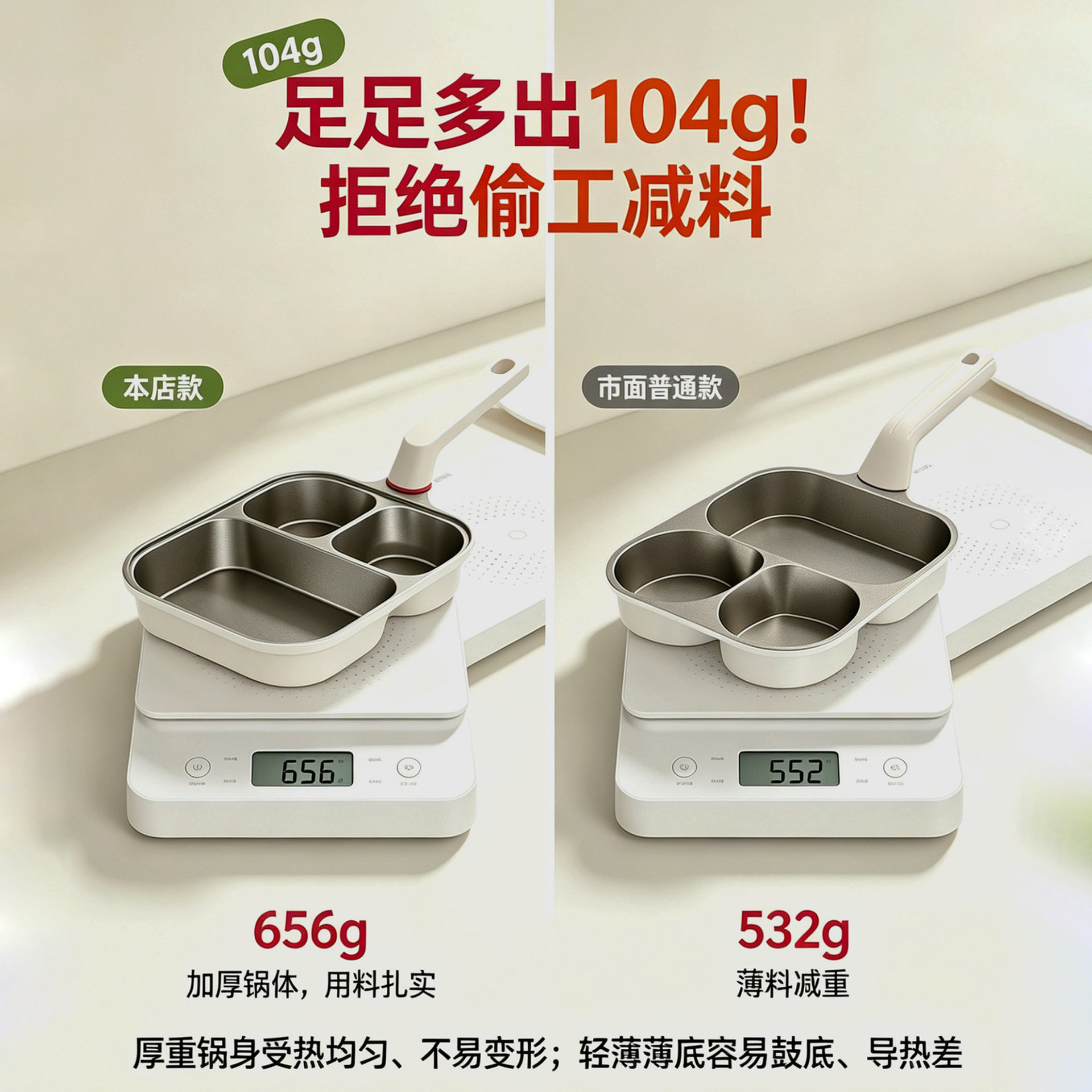 三合一早餐煎锅煎培根牛