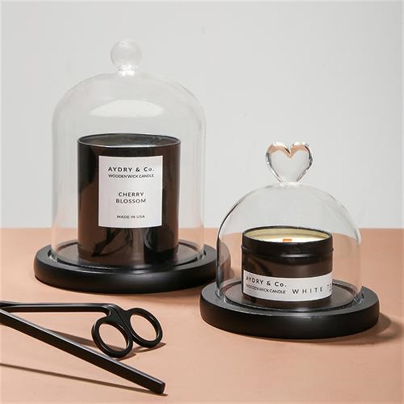 香氛蜡烛玻璃专用防尘罩客厅桌面摆F件简约现代创意透明家具装饰