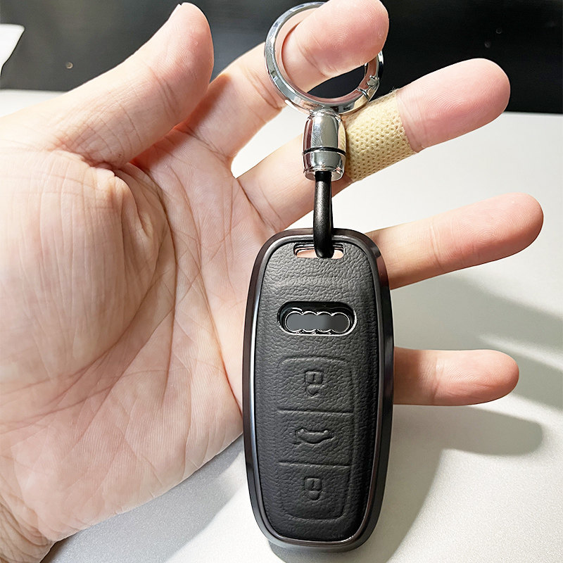 适用于奥迪 A3L A6L A7 Q7 Q8 铝合金钥匙包 钥匙壳 钥匙扣钥匙套