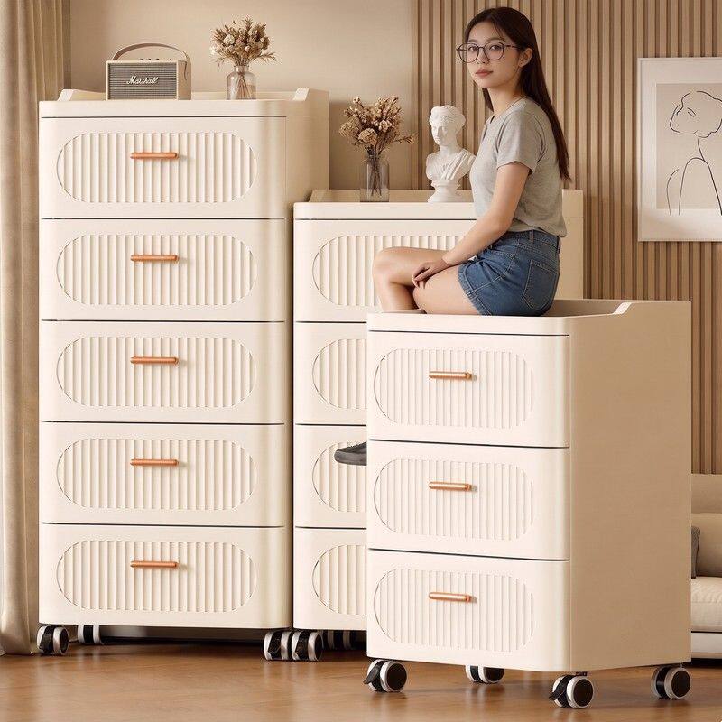 收纳箱抽屉式收纳柜塑料盒多层储物柜家用置物柜衣服衣物整理箱子