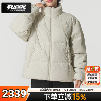 MLB 官方正品白羽绒服男女同款鸭绒保暖夹克2025冬季新款情侣外套