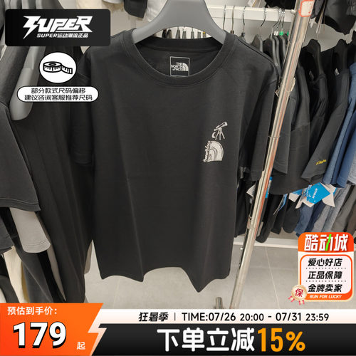 北面夏季新款VC短袖情侣T恤