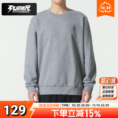 斯凯奇官方正品男装卫衣秋季新款户外基础圆领套头衫加绒休闲卫衣