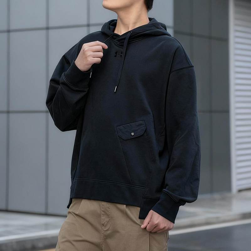 UA安德玛正品男装连帽卫衣户外跑步健身训练运动服舒适休闲套头衫