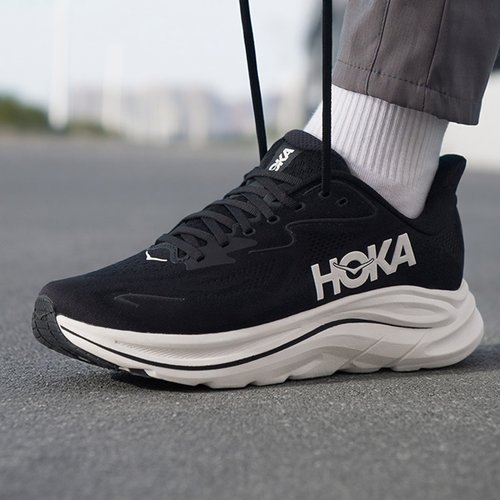 HOKA男鞋克利夫顿Clifton 10宽楦跑步鞋轻量减震透气运动鞋训练鞋