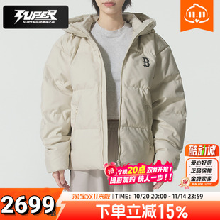 新款 2025冬季 鹅绒保暖防风外套情侣老花休闲服 女装 MLB羽绒服男装