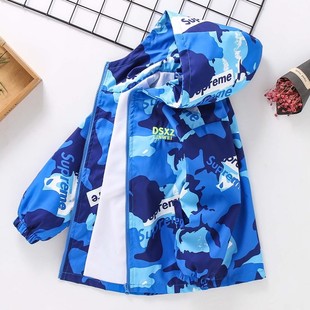 男童防水罩衣秋冬长袖 小学生书法画画儿童幼儿园羽绒服防脏护衣服