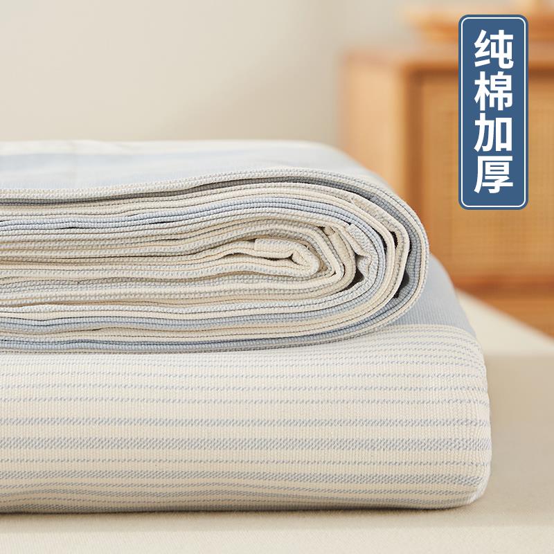 老粗布床单单件纯棉100全棉加厚单人1.5米被单学生宿舍枕套三件套