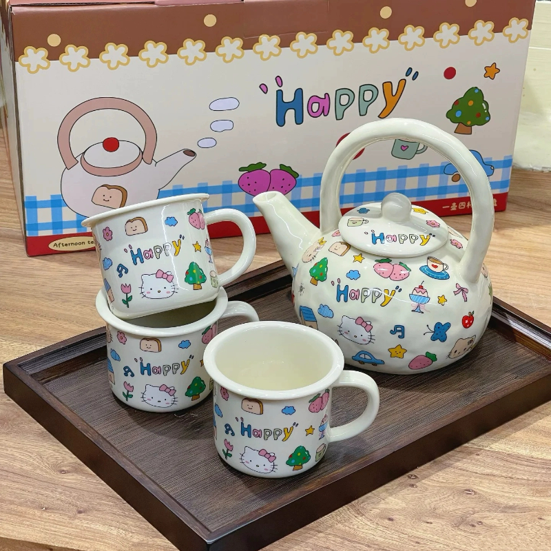 卡通猫咪高颜值茶壶套装陶瓷茶具闺蜜生日礼物围炉煮茶礼盒套装,餐饮具,茶壶,淘宝优惠券,粉丝福利购,淘宝优惠卷
