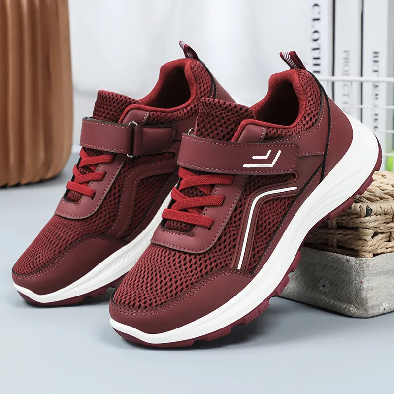 鞋子女夏季透气舒适休闲单鞋魔术贴情侣款软底不累脚男女健步鞋,女鞋,汉服鞋,淘宝优惠券,粉丝福利购,淘宝优惠卷