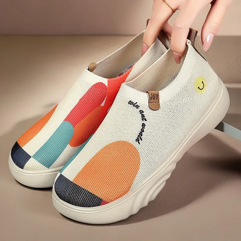 鞋子女夏季新款休闲松糕鞋单鞋女鞋厚底轻便透气一脚蹬妈妈鞋,女鞋,时尚芭蕾鞋,淘宝优惠券,粉丝福利购,淘宝优惠卷