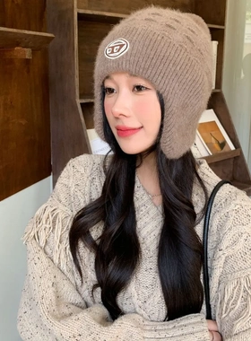 针织帽秋冬女保暖加绒厚时尚百搭