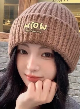 针织帽秋冬款女毛线帽子