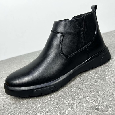 棉皮鞋男真皮冬季保暖加绒加厚真羊毛皮毛一体商务休闲高帮男鞋