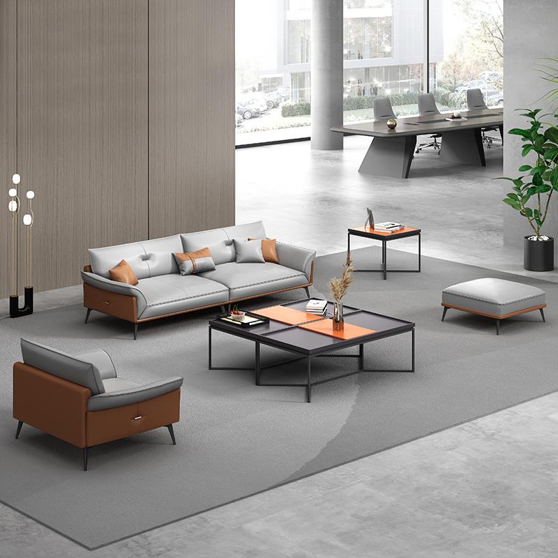 办公家具配套贵宾室接待沙发简约现代老板办公室沙发茶几组合