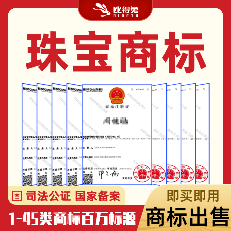 14类珠宝首饰钟表饰品项链r商标购买转让交易出售授权买卖注册