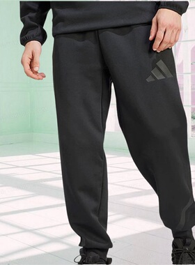 Adidas阿迪达斯男款裤子2024秋季新款舒适宽松透气运动长裤JD9599