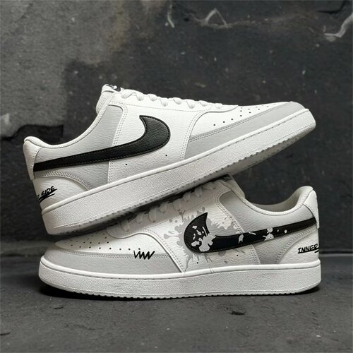 【球鞋定制】Nike耐克 COURT VISION 浪迹 低帮潮流男女同款板鞋