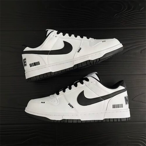 【球鞋定制】耐克 BIG NIKE LOW 条形码 男款低帮潮流休闲板鞋