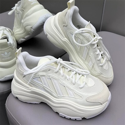 阿迪达斯三叶草男女鞋2026夏季新款防滑增高厚底百搭老爹鞋KJ7307