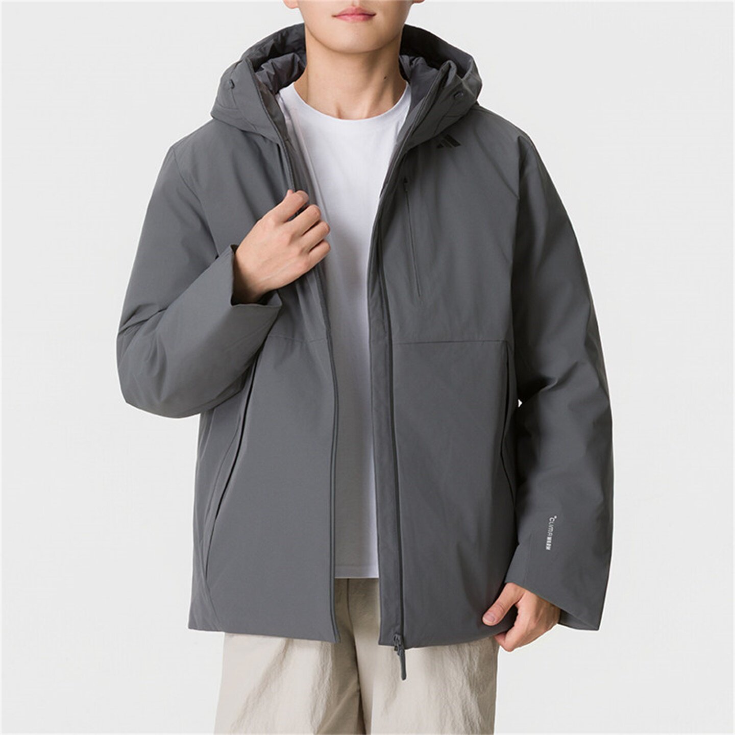 Adidas阿迪达斯男外套2026冬季新款防风保暖宽松休闲羽绒服KY5659