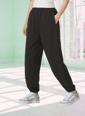 PUMA/彪马女裤子2024秋季新款舒适宽松运动休闲束脚长裤628132-01