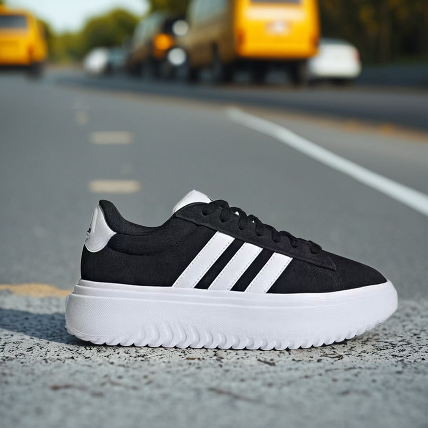 Adidas阿迪达斯女款鞋子2026冬季新款厚底百搭防滑耐磨鞋IE1102